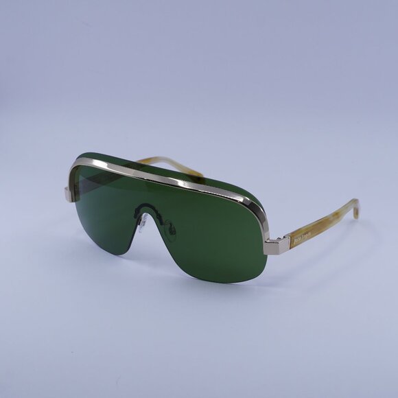 Palm Angels PERI10I KING 2455 Sunglasses Havana Gold Shield Frame, Green Lenses - Picture 1 of 11
